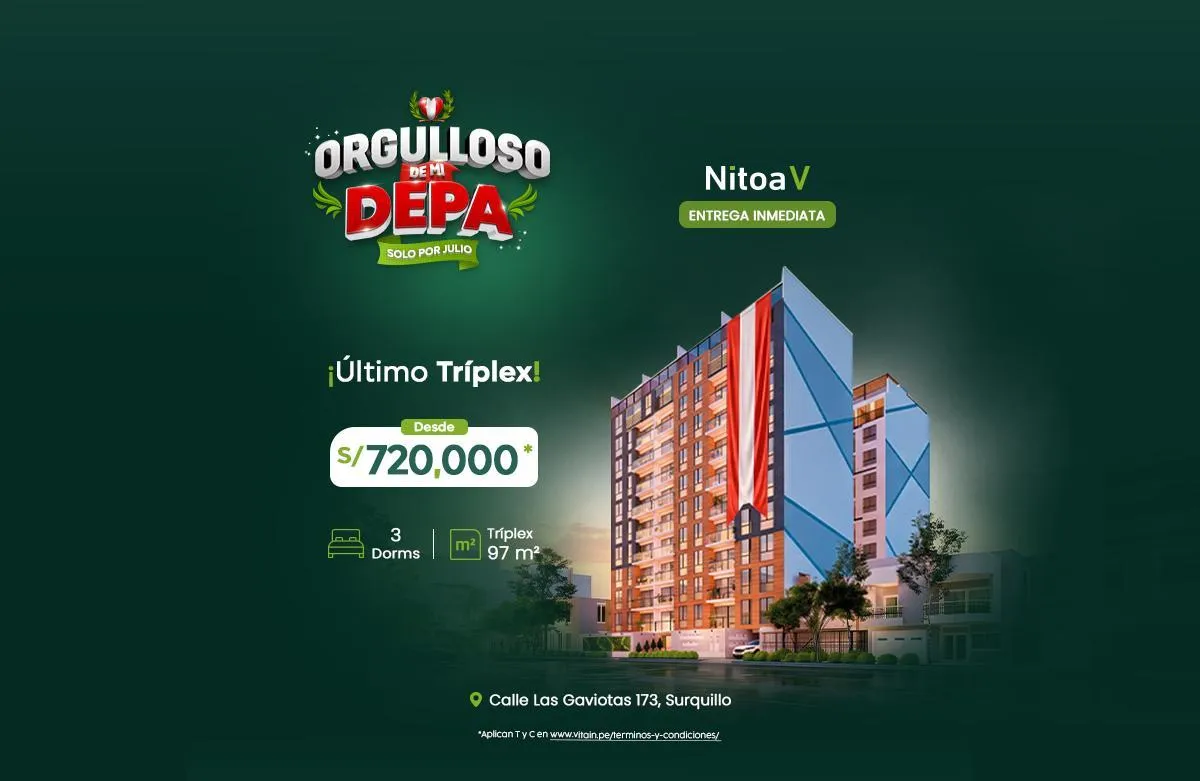 Edificio Nitoa 5 - Vive en Surquillo Residencial ¡En Entrega Inmediata!